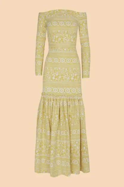 Coosy Vestidos midi*VESTIDO AFRICAAMARILLO