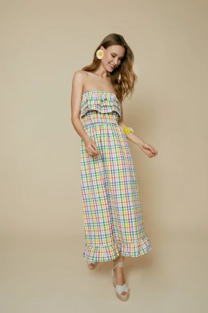 Coosy Vestidos*VESTIDO CHECKMULTICOLOR