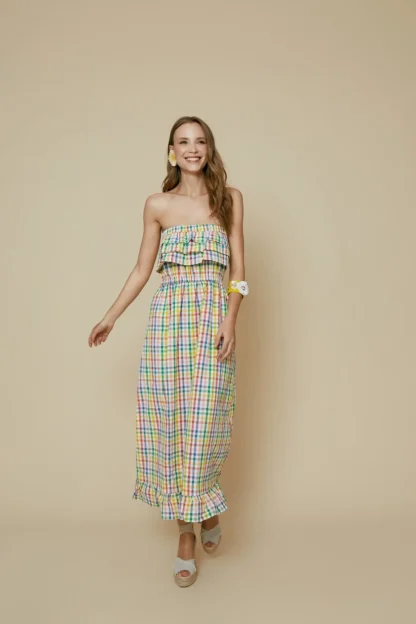 Coosy Vestidos*VESTIDO CHECKMULTICOLOR