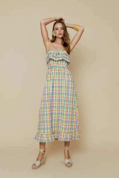 Coosy Vestidos*VESTIDO CHECKMULTICOLOR