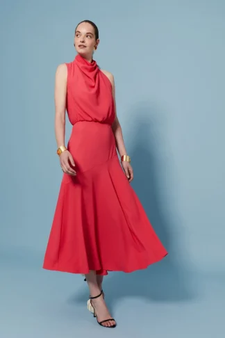 Coosy Vestidos midi*VESTIDO CRISTINA CORAL