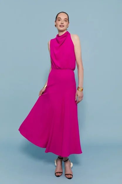 Coosy Vestidos midi*VESTIDO CRISTINA MAGENTA