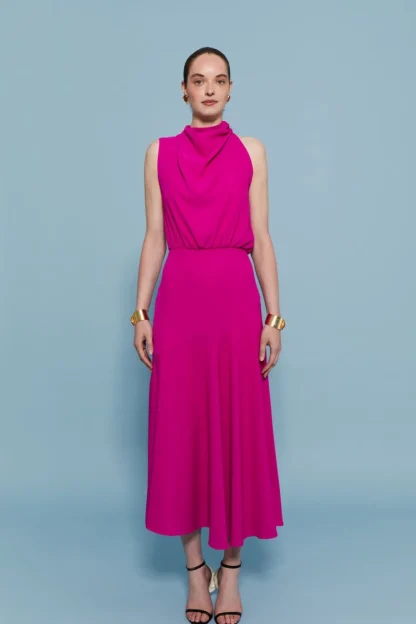 Coosy Vestidos midi*VESTIDO CRISTINA MAGENTA