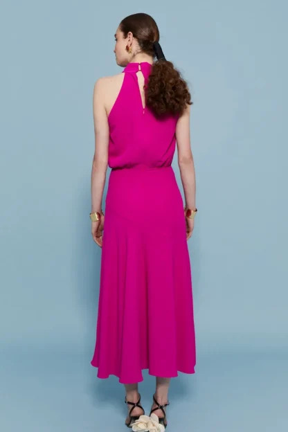 Coosy Vestidos midi*VESTIDO CRISTINA MAGENTA