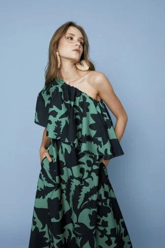 Coosy Vestidos*VESTIDO RAMONAEST. VERDE