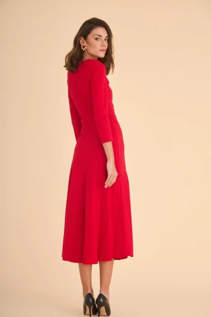 Coosy Vestidos midi*Vestido Rose Rojo |