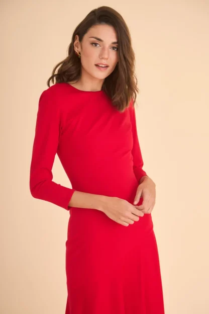 Coosy Vestidos midi*Vestido Rose Rojo |